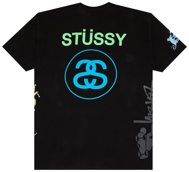 Stussy Script Tee Black