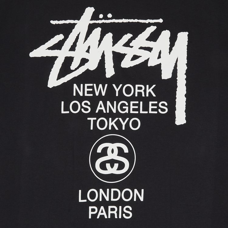 Stussy World Tour Tee Charcoal