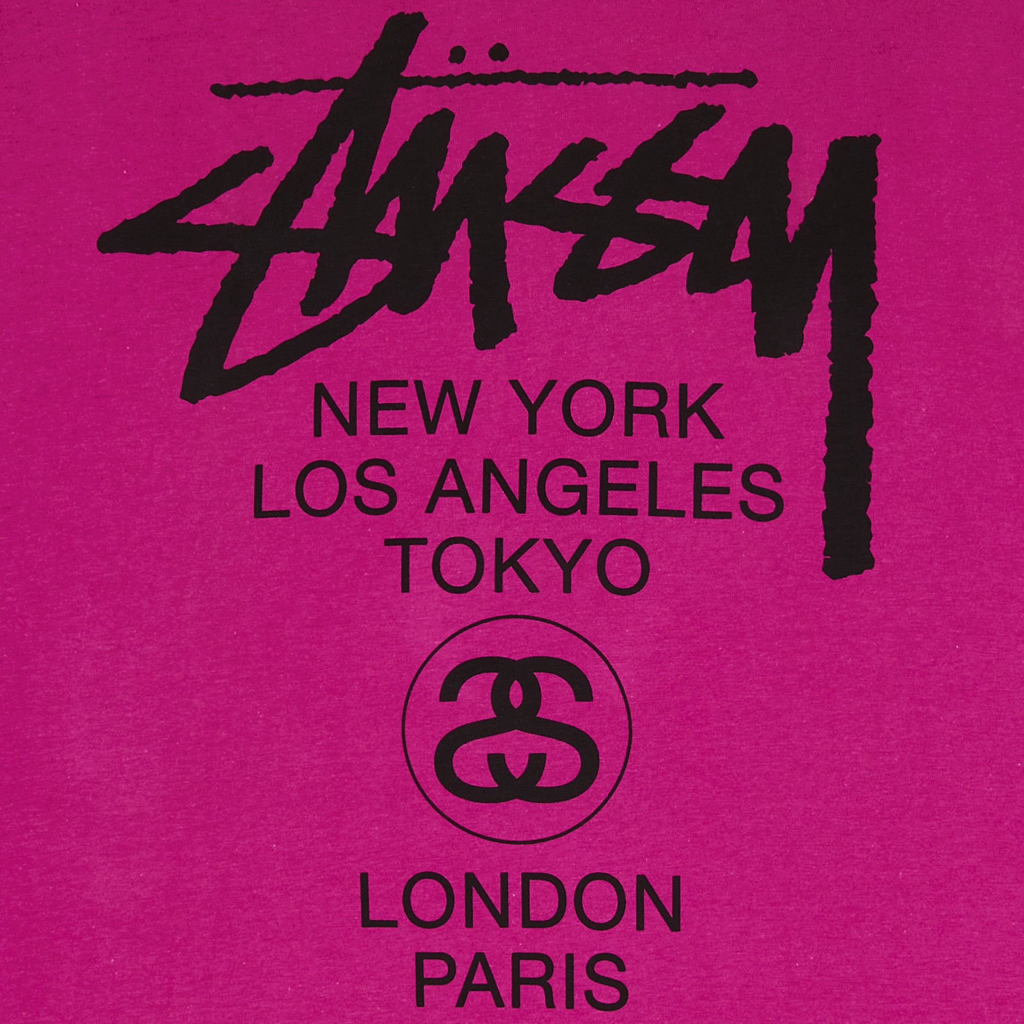 Buy Stussy World Tour Tee 'Berry' - 1903385 BERR | GOAT