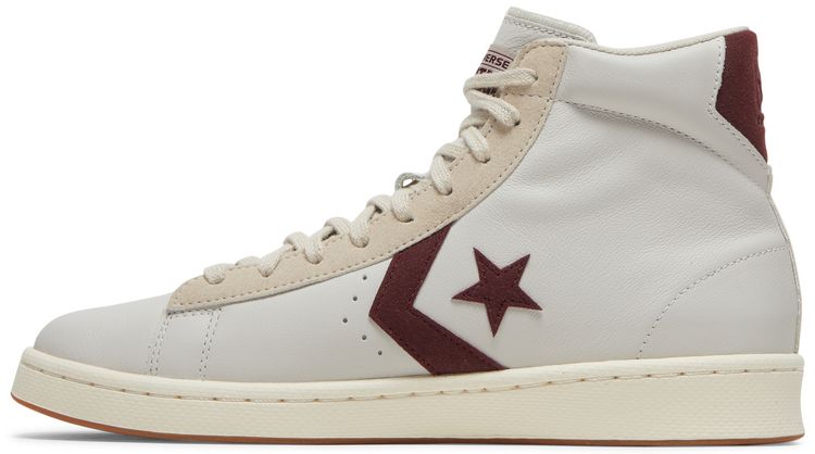 Converse Pro Leather High White Deep Bordeaux
