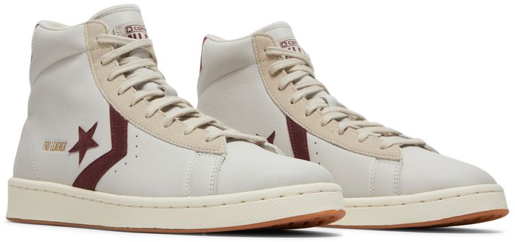 Converse Pro Leather High White Deep Bordeaux