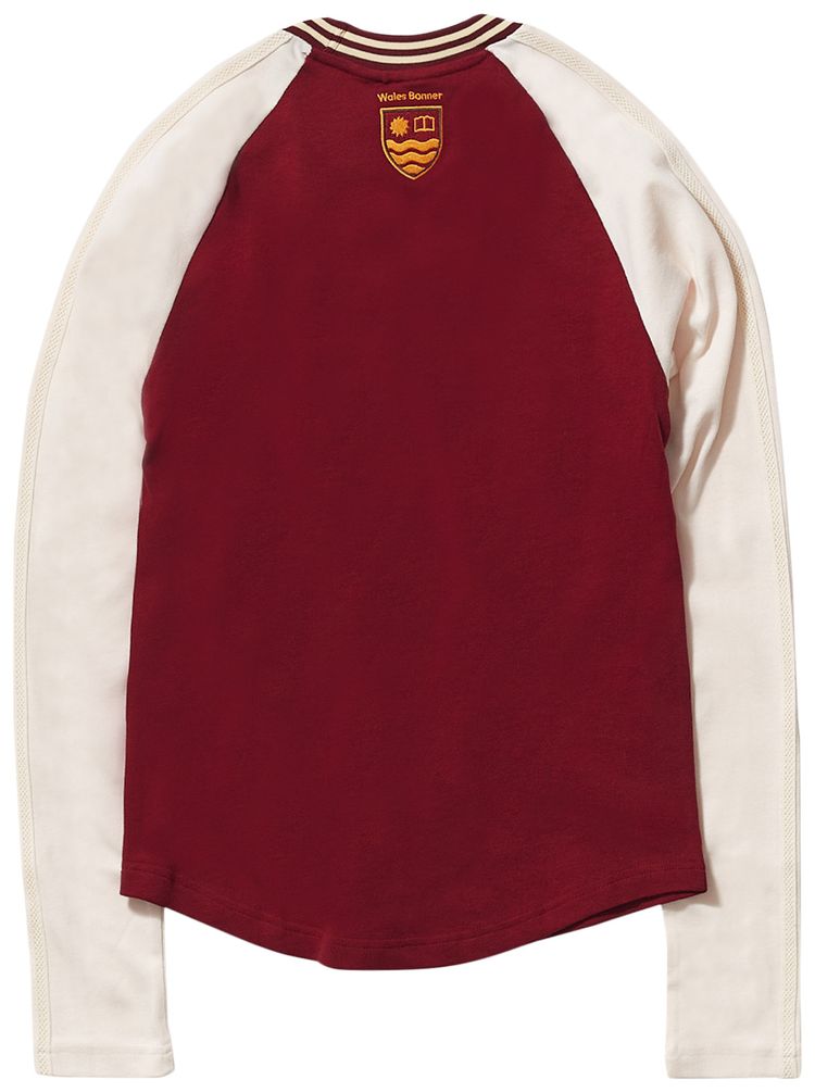 adidas x Wales Bonner Graphic Long Sleeve T Shirt Collegiate Burgundy