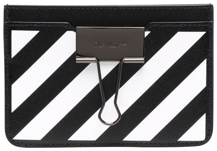 Off White Binder Simple Card Casee BlackWhite