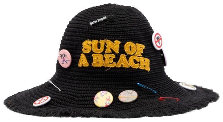 Palm Angels Soab Rafia Hat BlackYellow