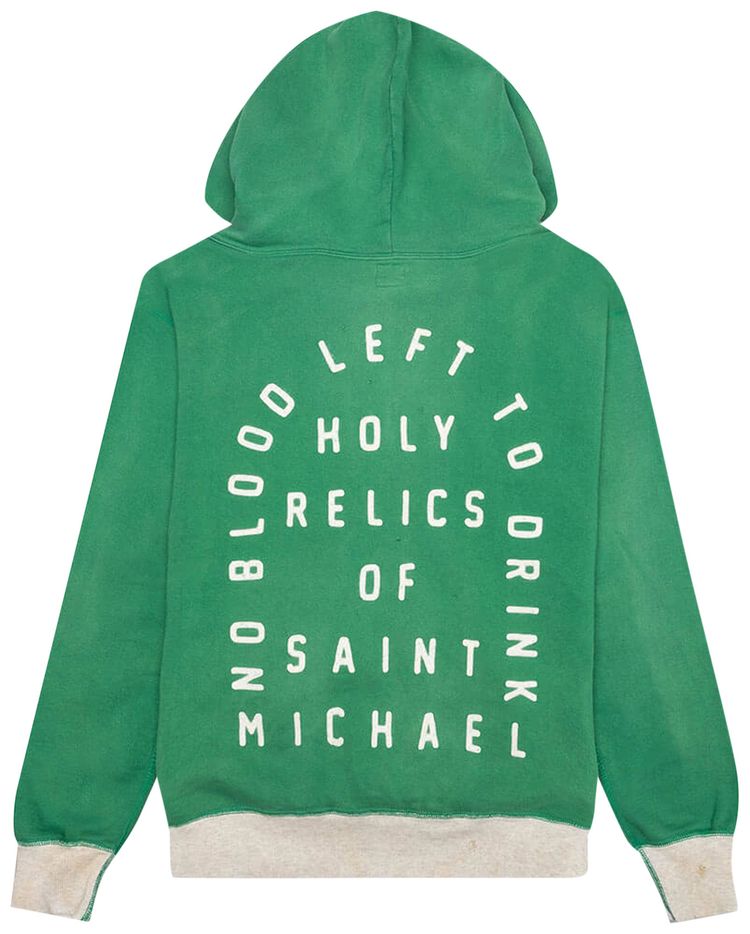 SAINT Mxxxxxx Felt Hoodie GreenGrey