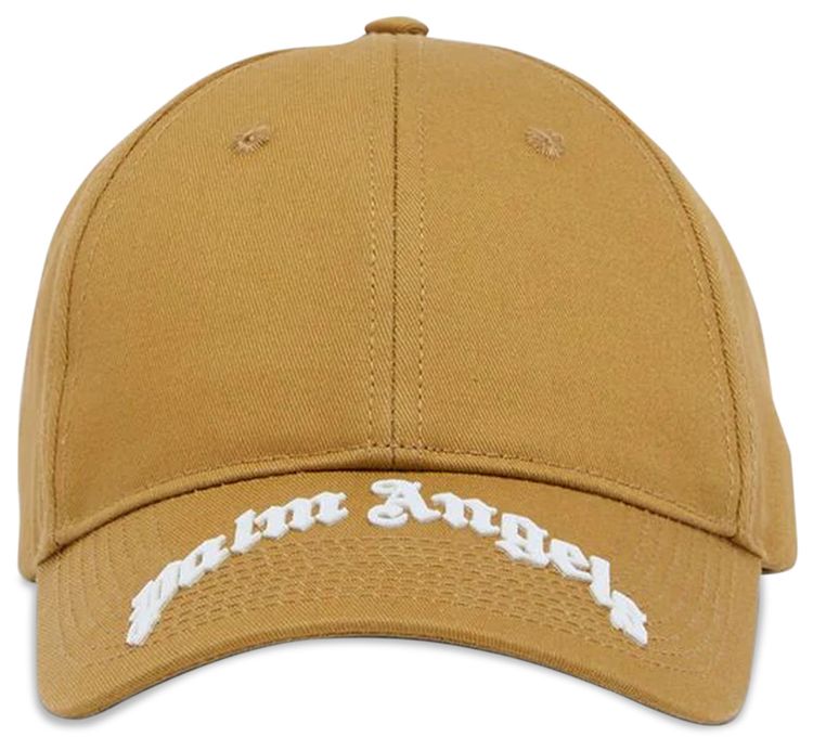 Palm Angels Curved Logo Cap MilitaryWhite