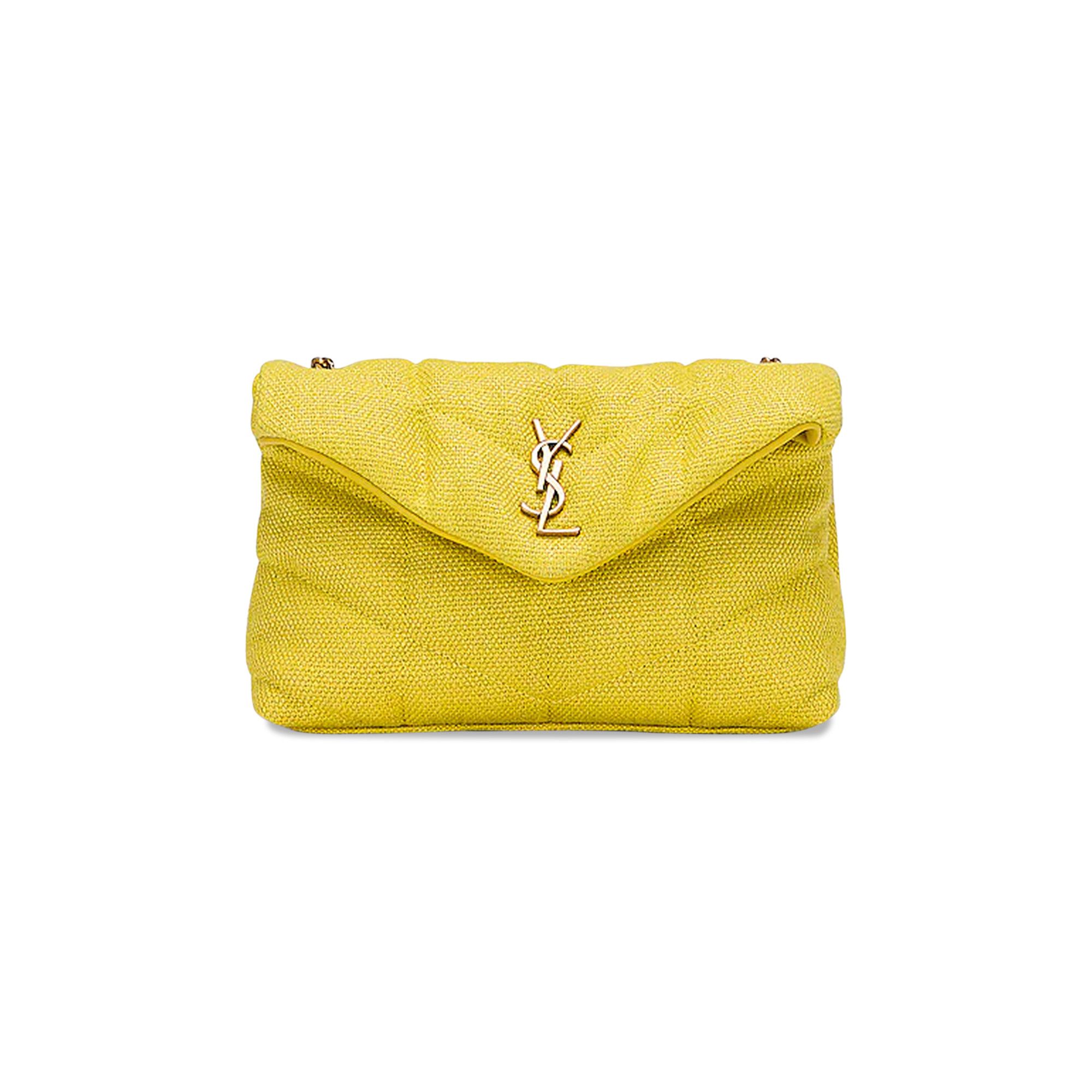 SAINT LAURENT アニマルフリントフェトラハット 【関税込】 Buy Saint Laurent Puffer Toy Bag 'Lemon Pie' - 620333 FAACV