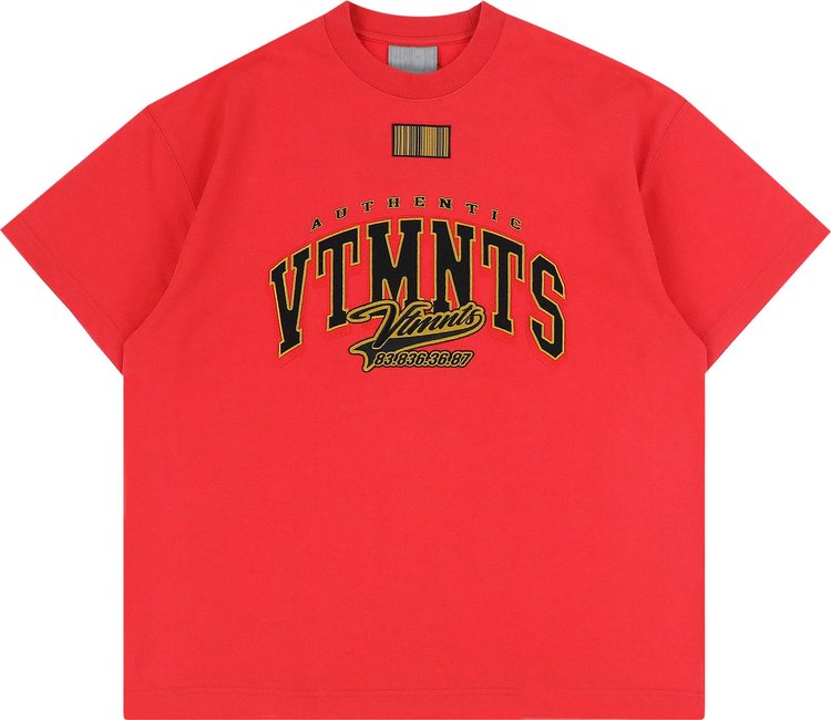 VTMNTS College T-Shirt 'Red'