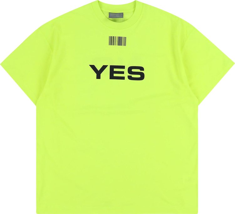 VTMNTS Yes T-Shirt 'Fluo Yellow'