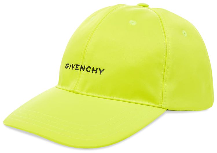 Givenchy Curved Cap With Embroided Logo Fluo Yellow