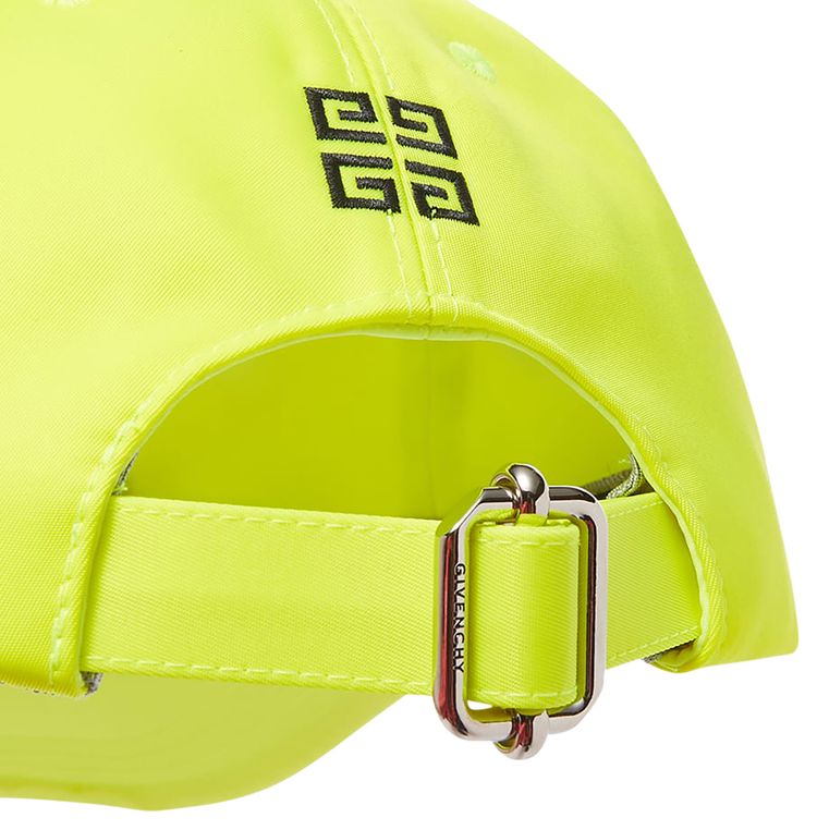 Givenchy Curved Cap With Embroided Logo Fluo Yellow