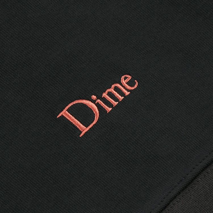 Dime Ribbed Panel Hoodie Black
