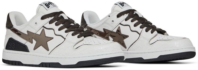 BAPE Sk8 Sta White Metallic Silver