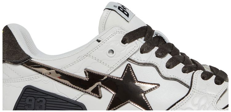 BAPE Sk8 Sta White Metallic Silver