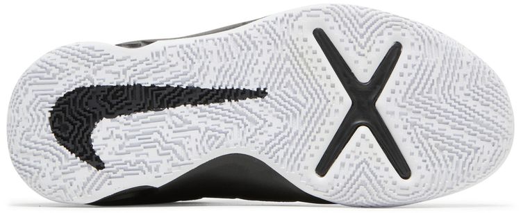 Nike Team Hustle D10 FlyEase GS Black Metallic Silver