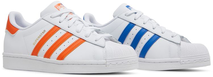 Adidas Superstar J White Orange