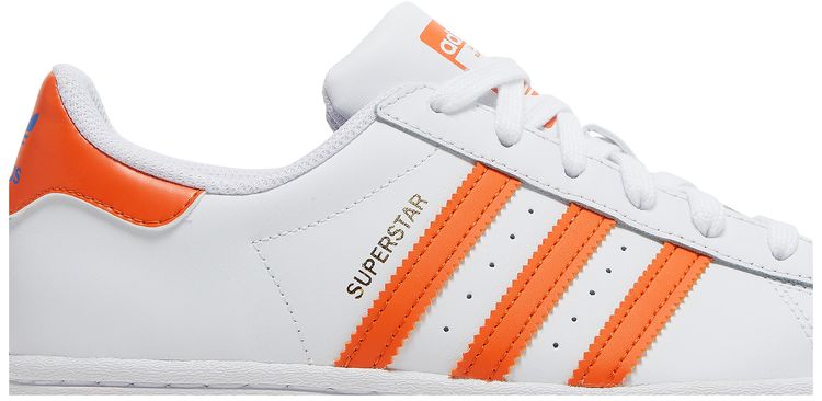Adidas Superstar J White Orange