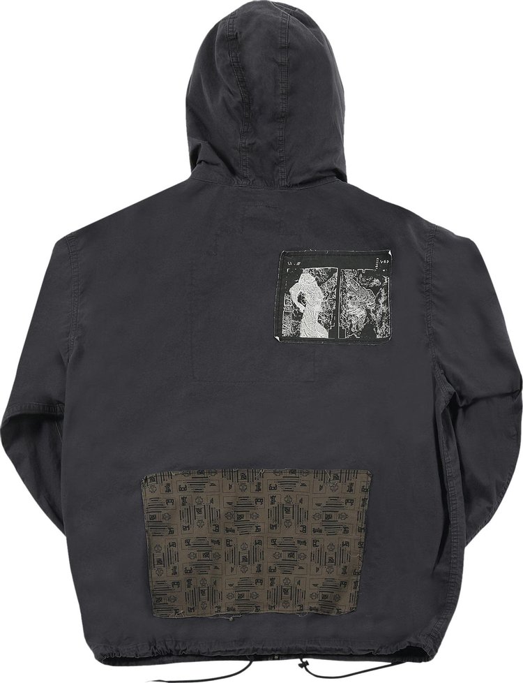 Cav Empt Patched Zip Hood Jacket Black