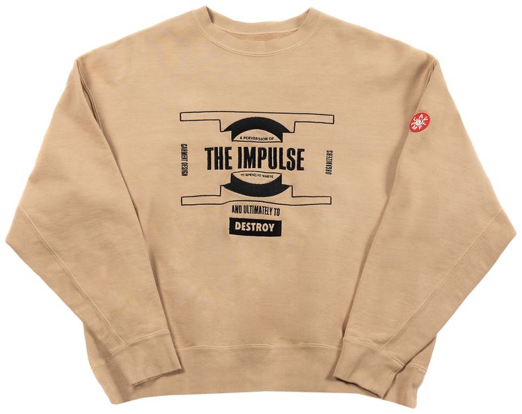 Cav Empt Overdye Impulse Crewneck Beige