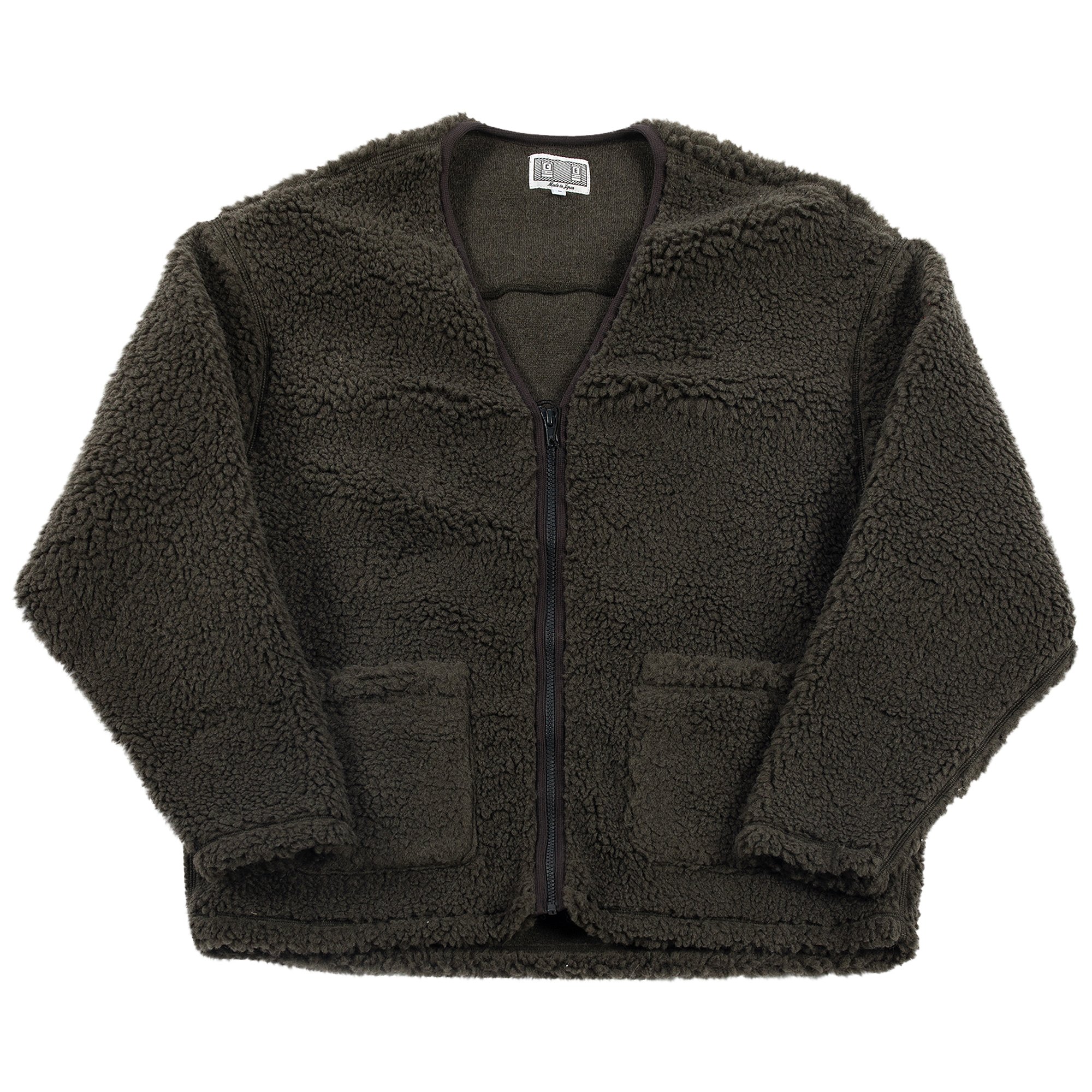 Buy Cav Empt Boa Fleece Zip Up Cardigan 'Charcoal' - CES21CS22 