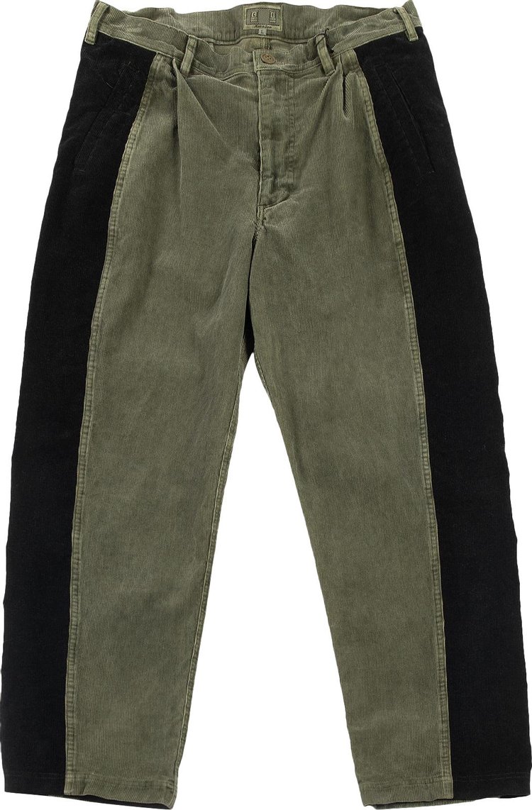 Cav Empt Overdye Side Panel Cord Pants 'Green'