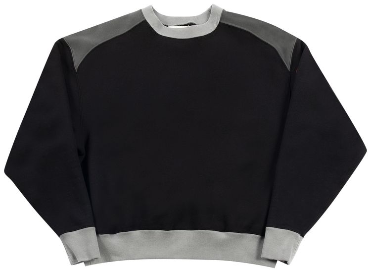 Cav Empt Panel Shoulder Heavy Crewneck Black