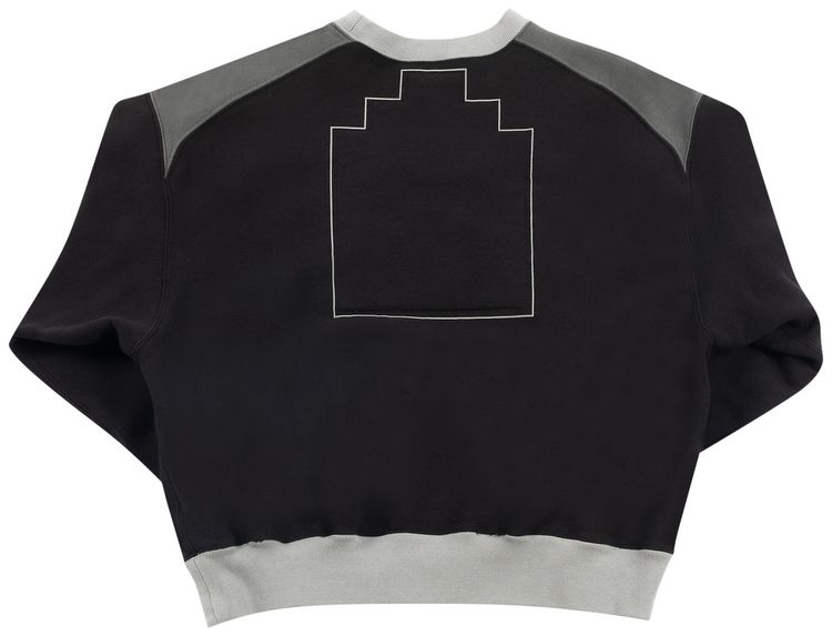 Cav Empt Panel Shoulder Heavy Crewneck Black