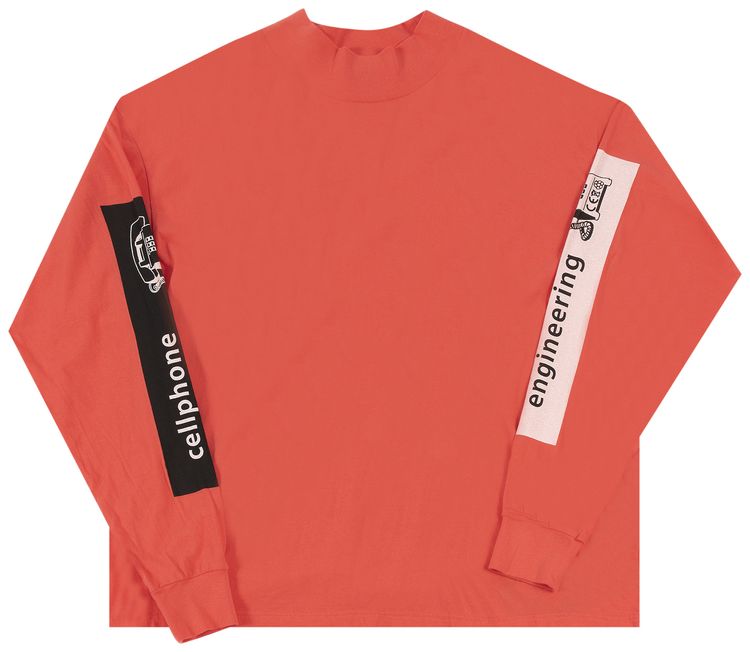 Cav Empt Cellphone Engineering Long Sleeve Tee Red
