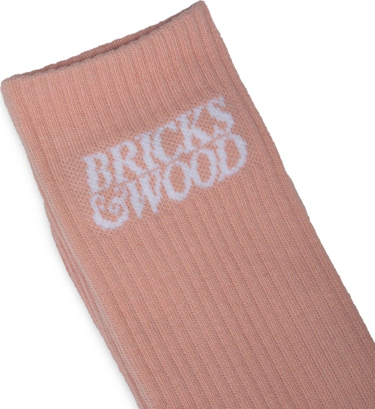 Bricks  Wood Logo Socks Pink