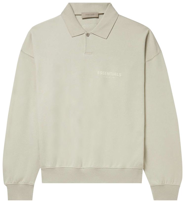 Fear of God Essentials Long Sleeve Polo Wheat