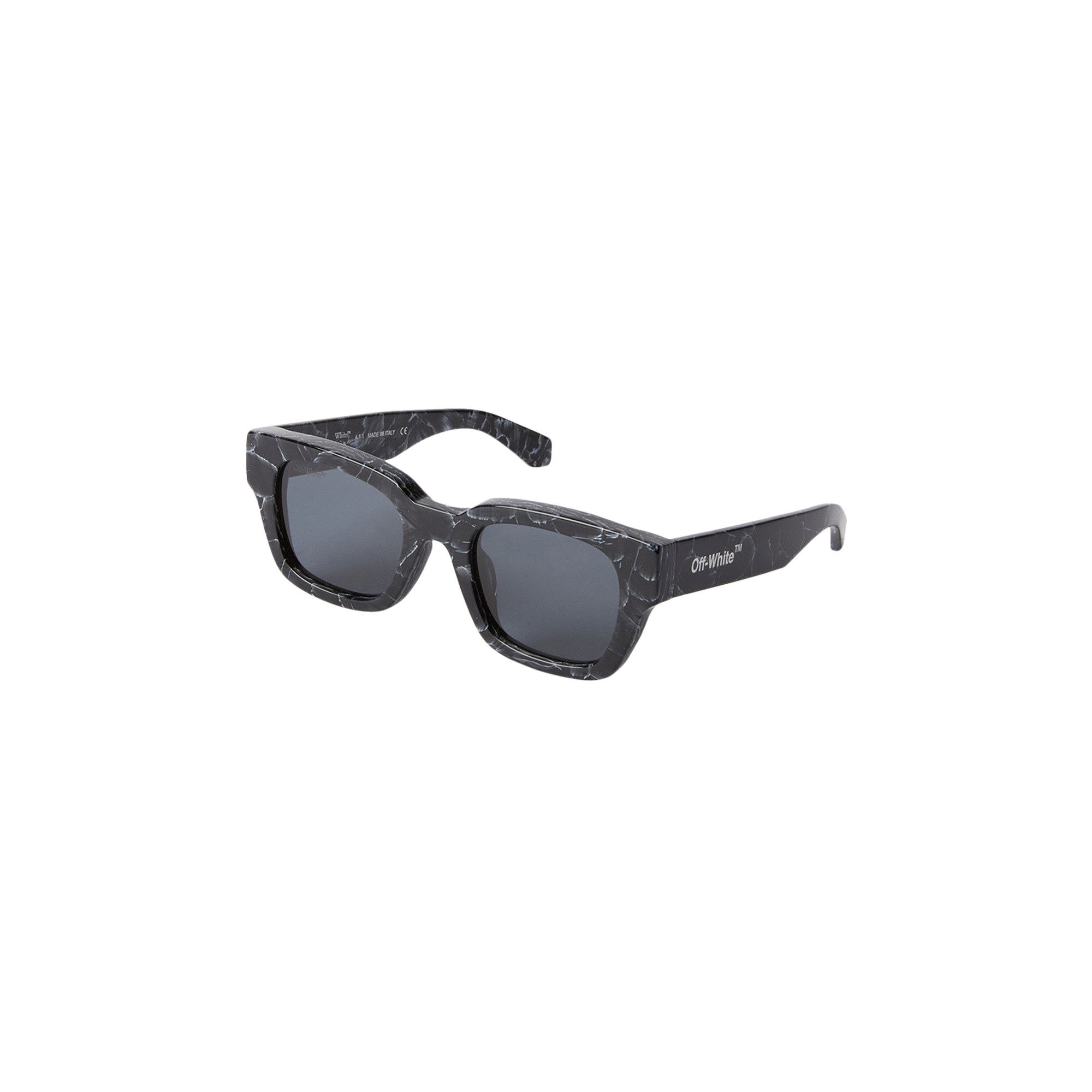 Buy Off White Zurich Sunglasses Black Marble Dark Grey OERI018S22PLA0011107 GOAT