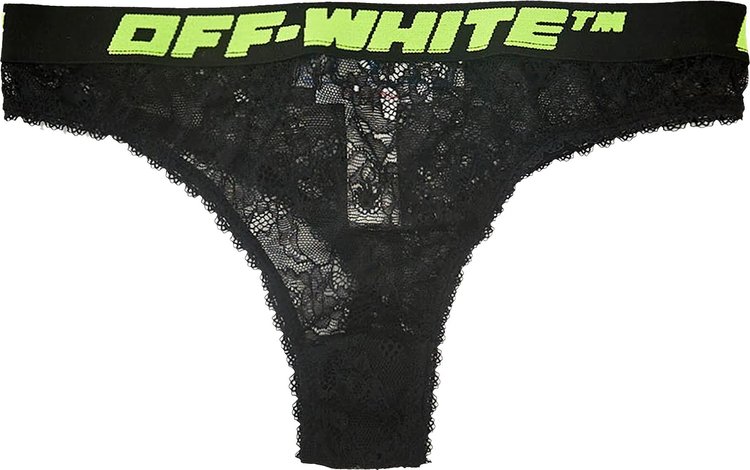 Off-White Lace Thong 'Black'