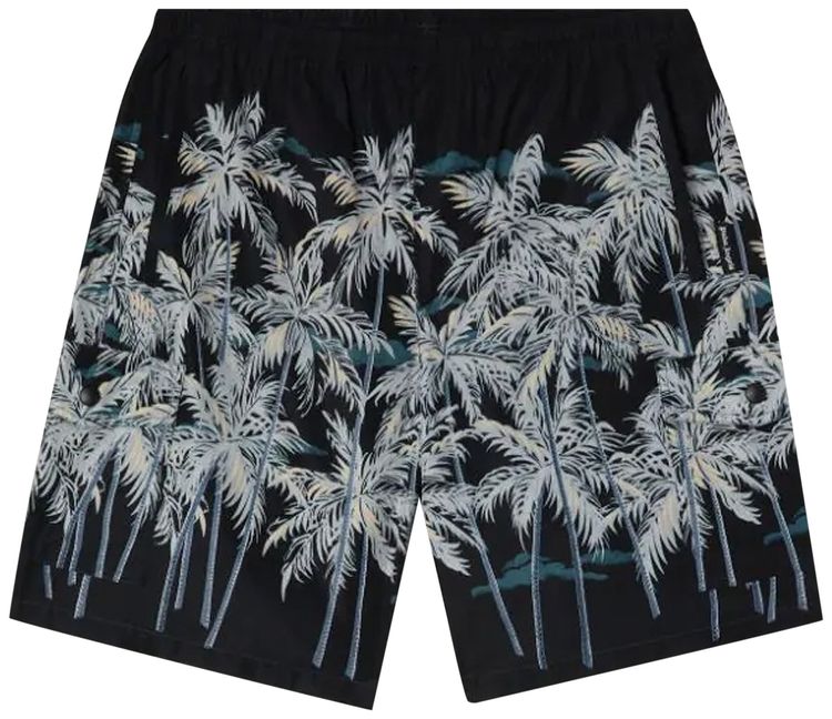 Palm Angels Allover Palms Swimshort BlackOff White