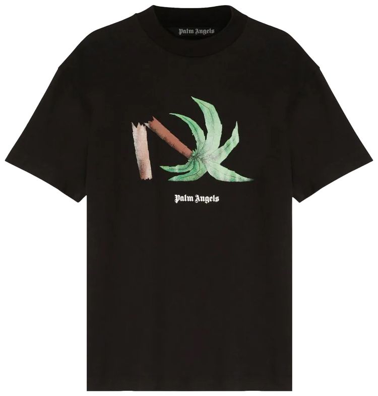 Palm Angels Broken Palm Classic Tee BlackGreen