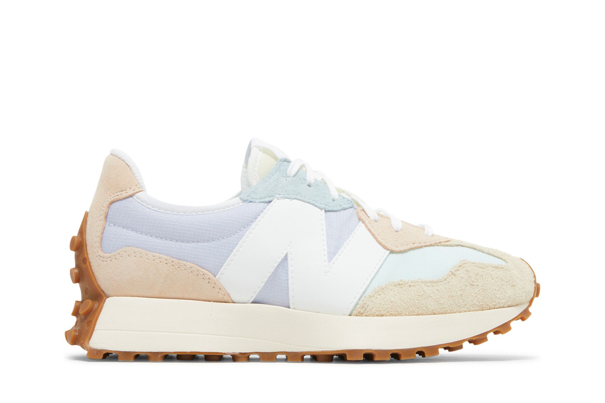 Buy Wmns 327 'White Morning Fog Gum' - WS327PAB | GOAT