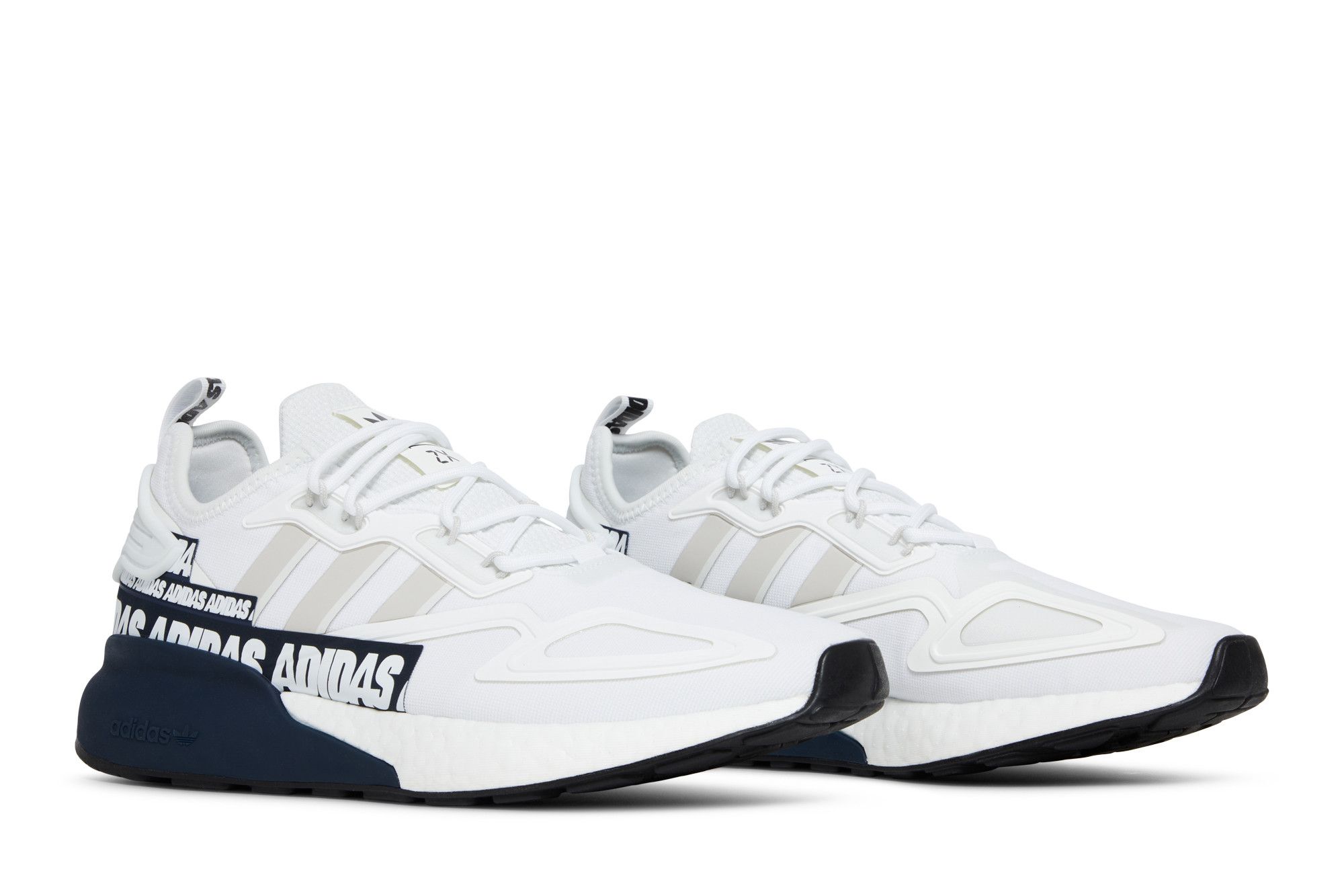 Buy ZX 2K Boost 'Bold Logo Graphic - White Navy' - FX7036 | GOAT