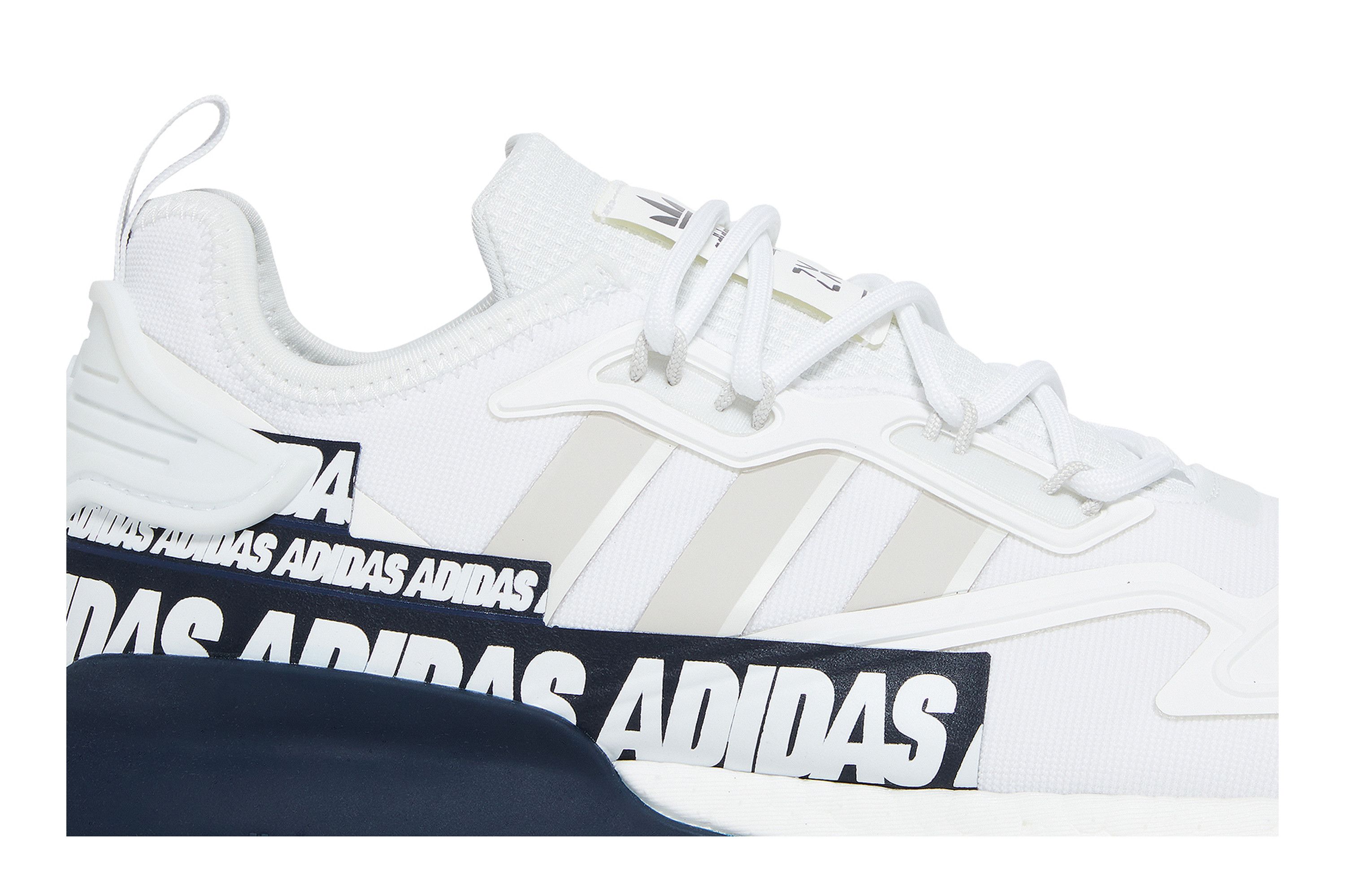 Buy ZX 2K Boost 'Bold Logo Graphic - White Navy' - FX7036 | GOAT