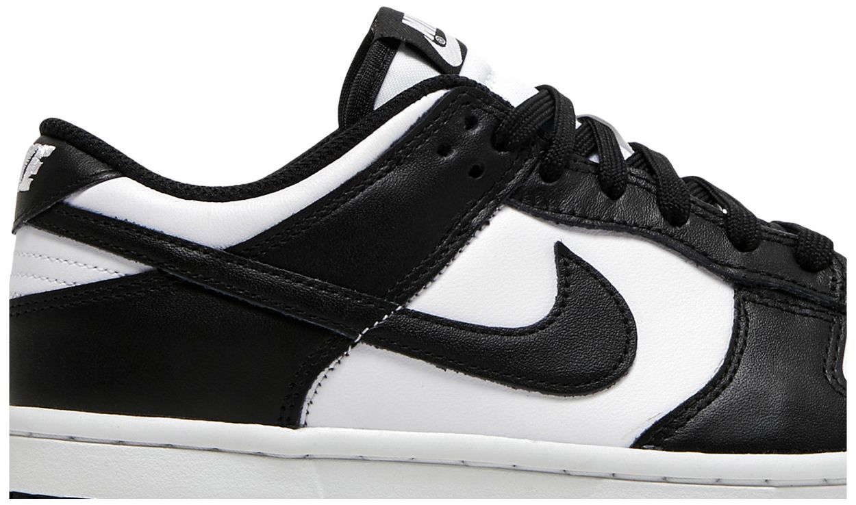 dunk low black white goat