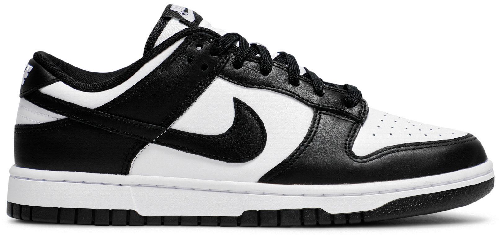 dunk low black white