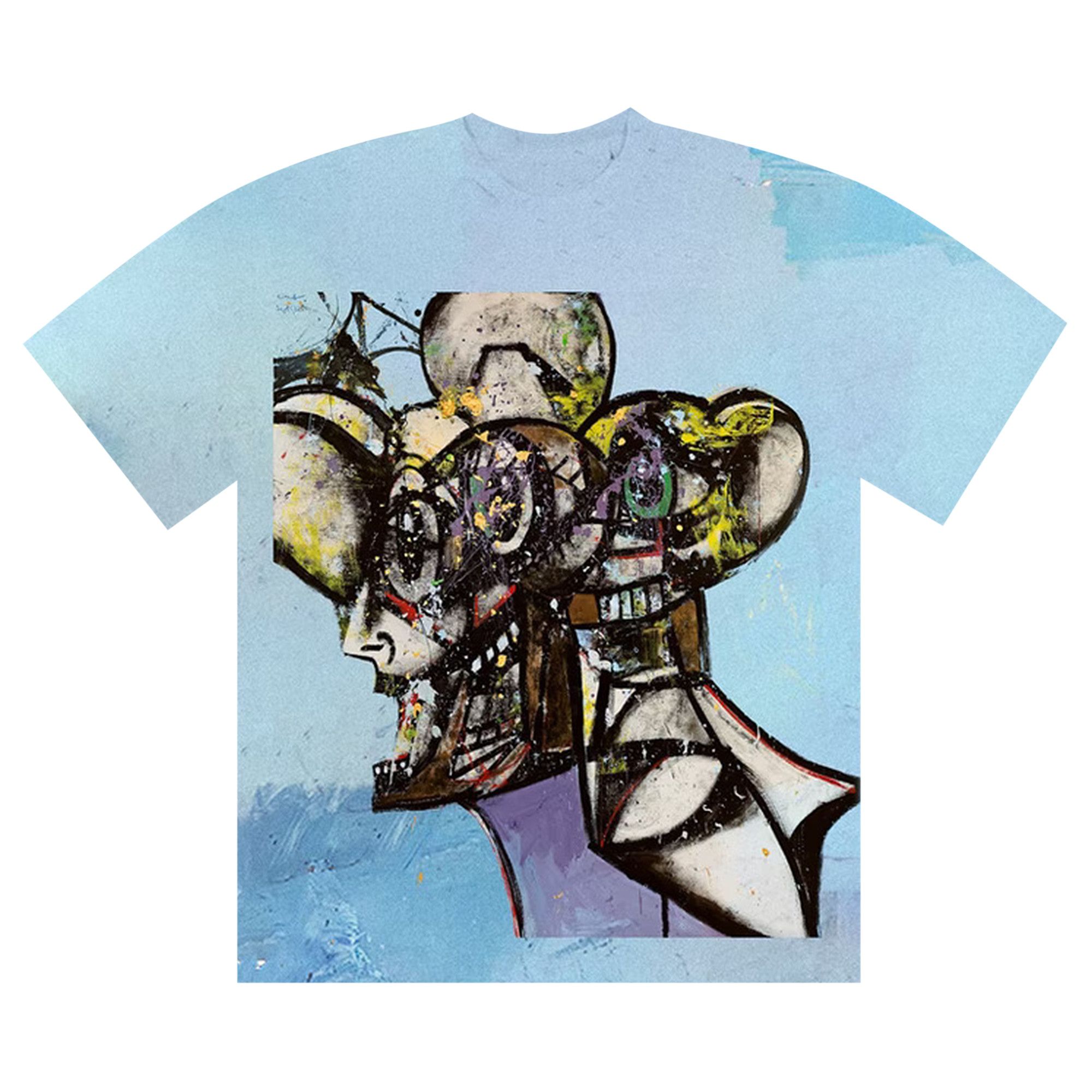 Travis scott blue hotsell tie dye shirt