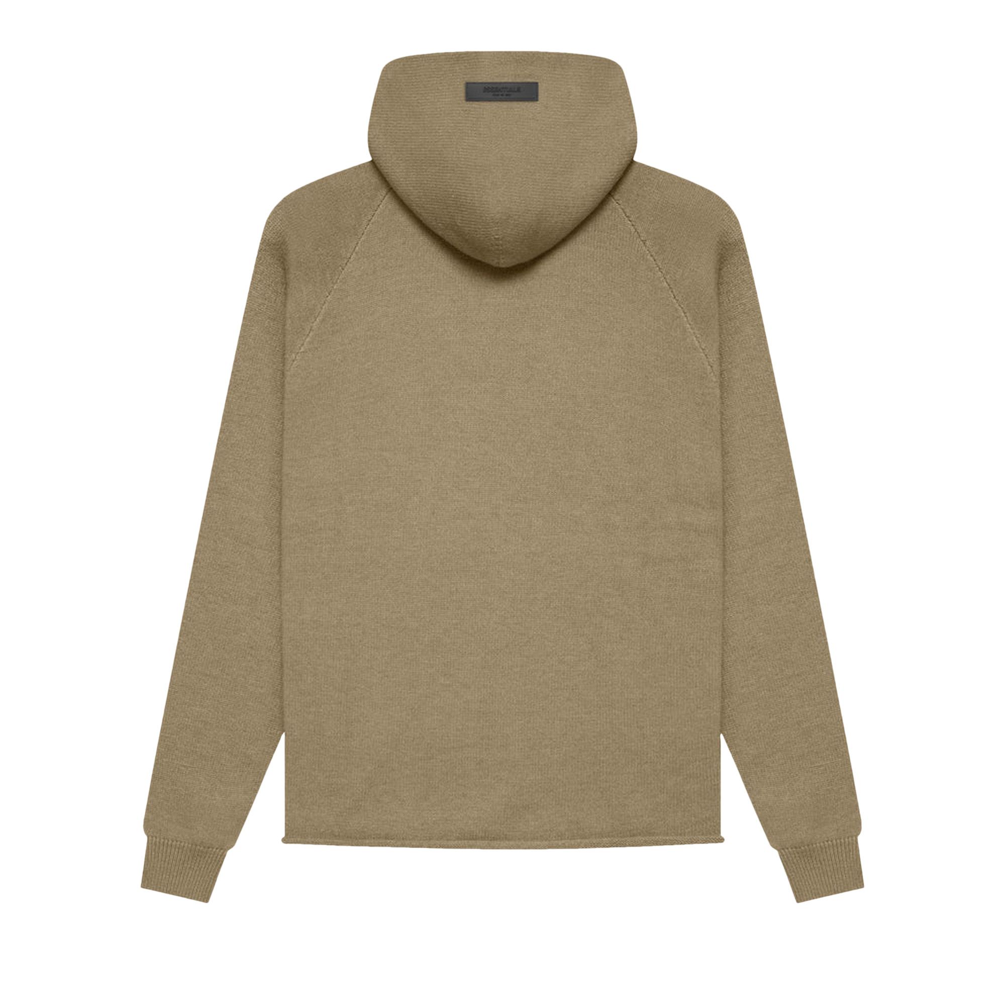 パーカー・フーディ Fear Of God Knitted Hoodie In Beige Wool Engraved Logo Tag Fear Of God Knitted Hoodie In Beige Wool Engraved Logo Tag