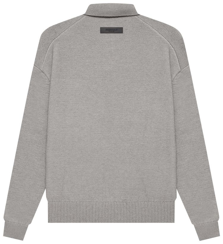 Fear of God Essentials Knit Long Sleeve Polo Dark Oatmeal