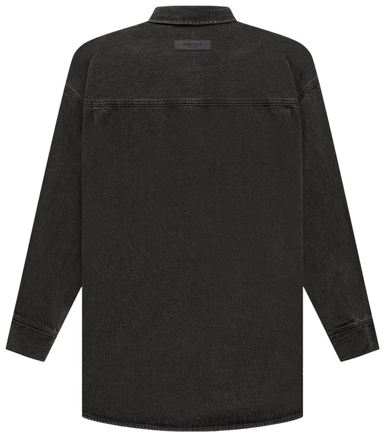Fear of God Essentials Denim Long Sleeve Shirt Black