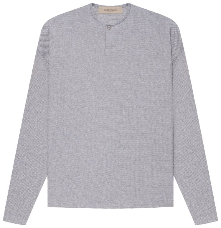 Fear of God Essentials Long Sleeve Henley Thermal Dark Oatmeal