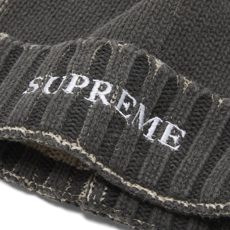 Supreme Overprint Beanie Black