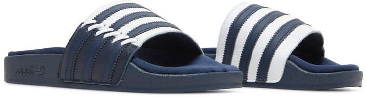 Adidas Wmns Adilette Slide Stitched   Collegiate Navy