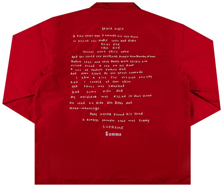 Supreme Gummo Coaches Jacket Red