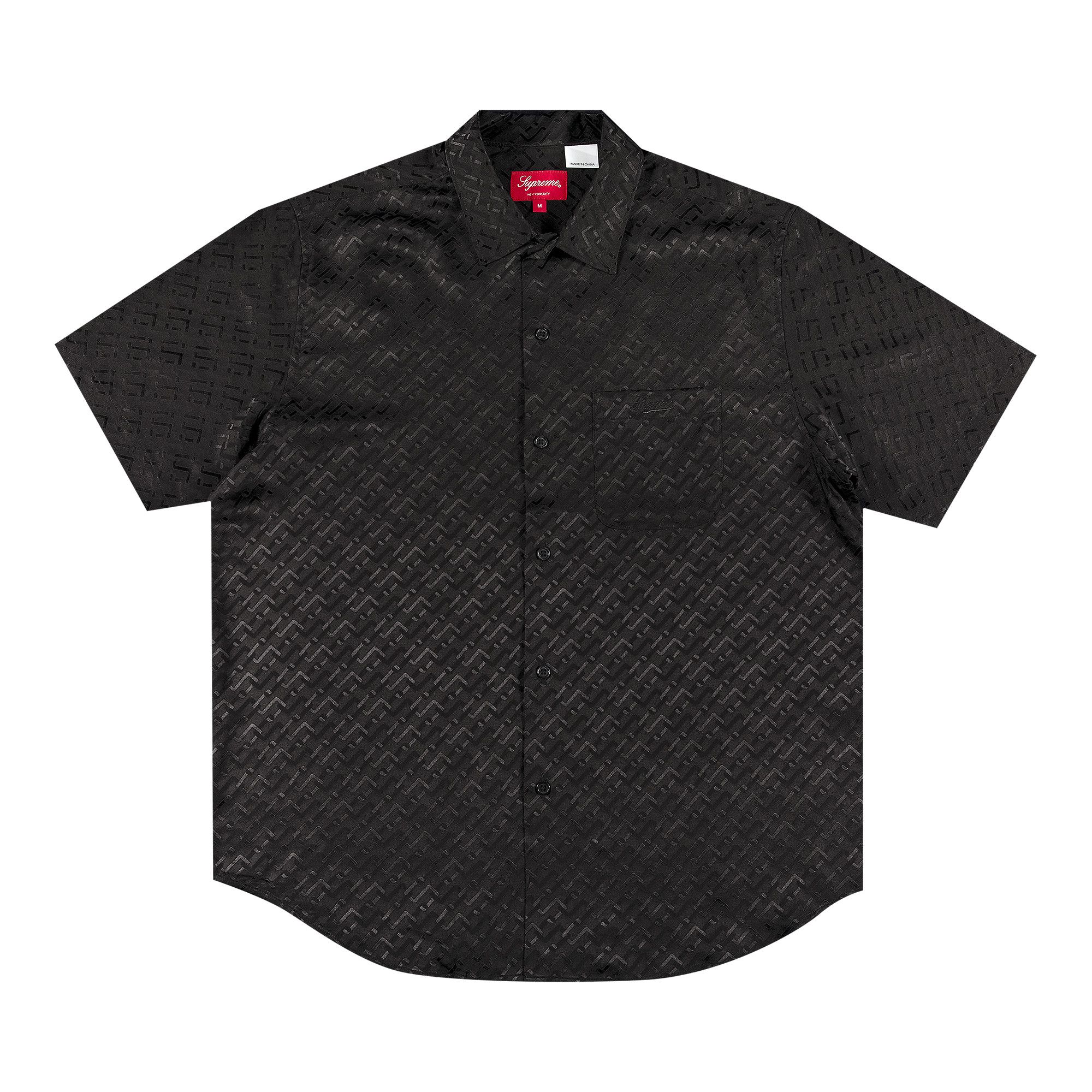トップス supreme Tonal Monogram Silk S/S Shirt SS22 SUPREME TONAL MONOGRAM SILK S/S SS BUTTON UP SHIRT SZ