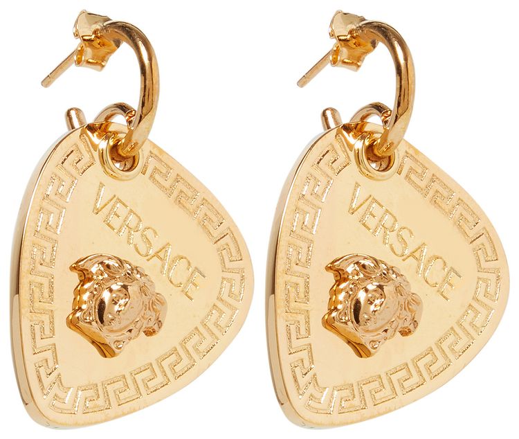 Versace Pendant Earrings Gold