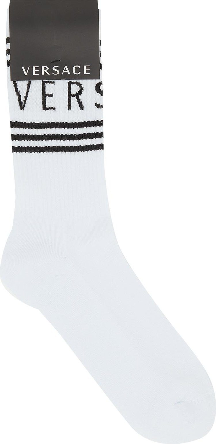 Versace Logo Socks 'White'